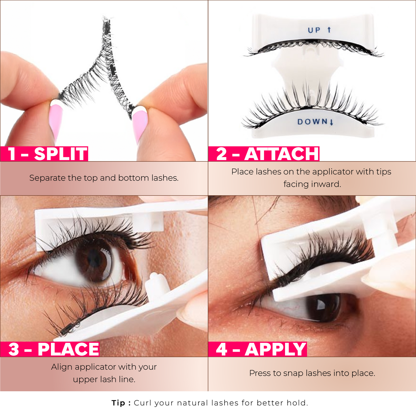 Natural and practical magnetic lashes that require no glue