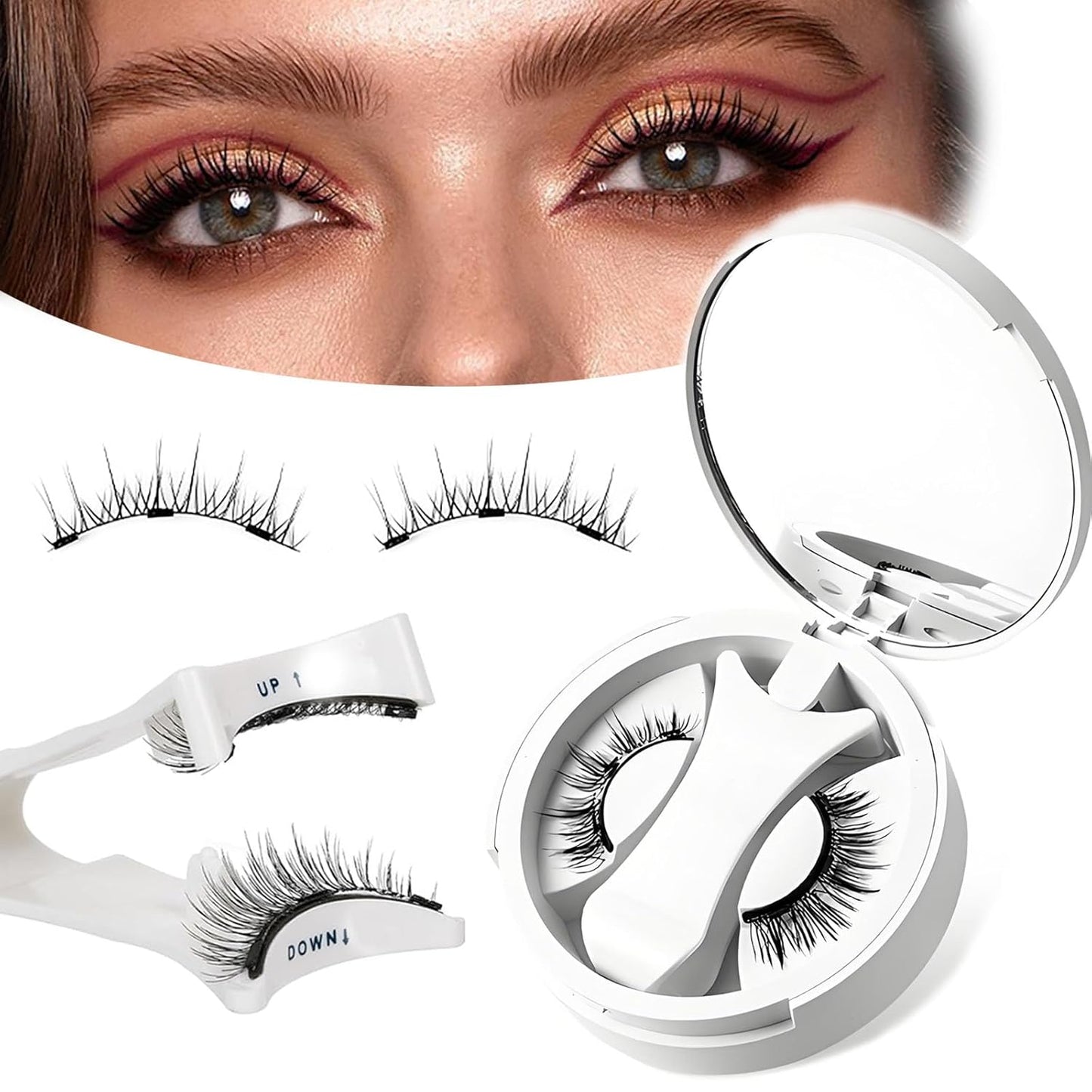 Natural and practical magnetic lashes that require no glue