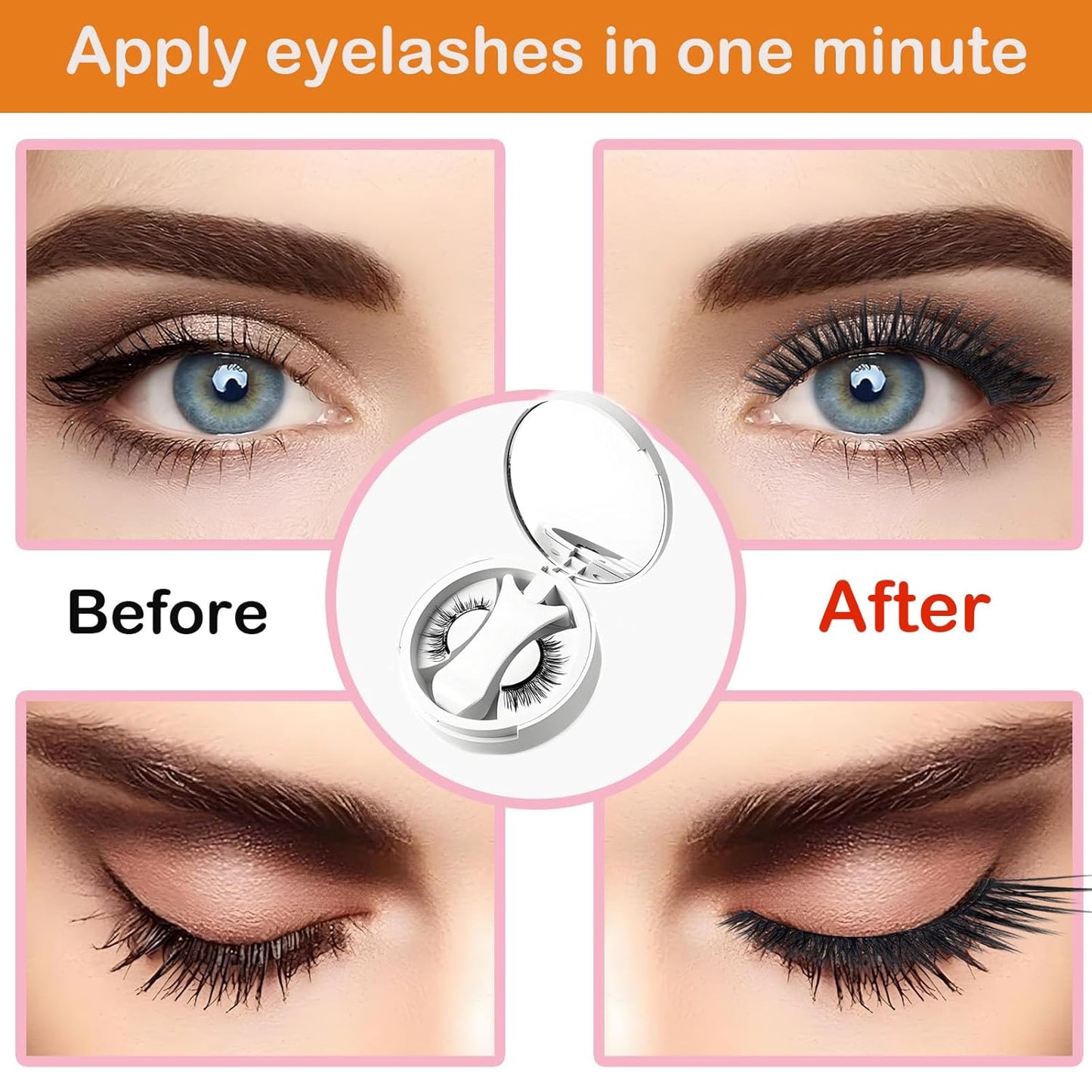 Natural and practical magnetic lashes that require no glue
